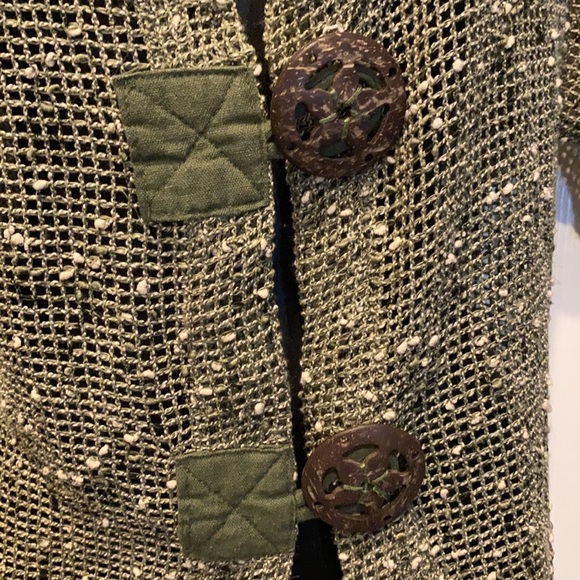 Chico’s green sharkbite cardigan - Picture 2 of 4